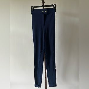 American Apparel Navy Blue Ribbed Riding Pants (Size: S)